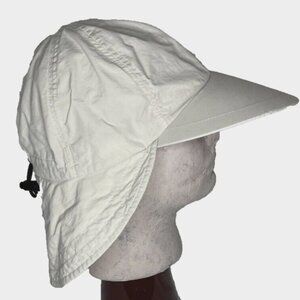 COLUMBIA Unisex OSFM Sun Shade Cap Hat Beige Off White Adj Fishing Hiking Camper